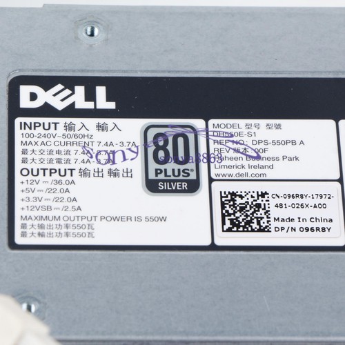 1PC Used DH550E-S1 550W power supply For Dell R520 T420 server - Afbeelding 7 van 9