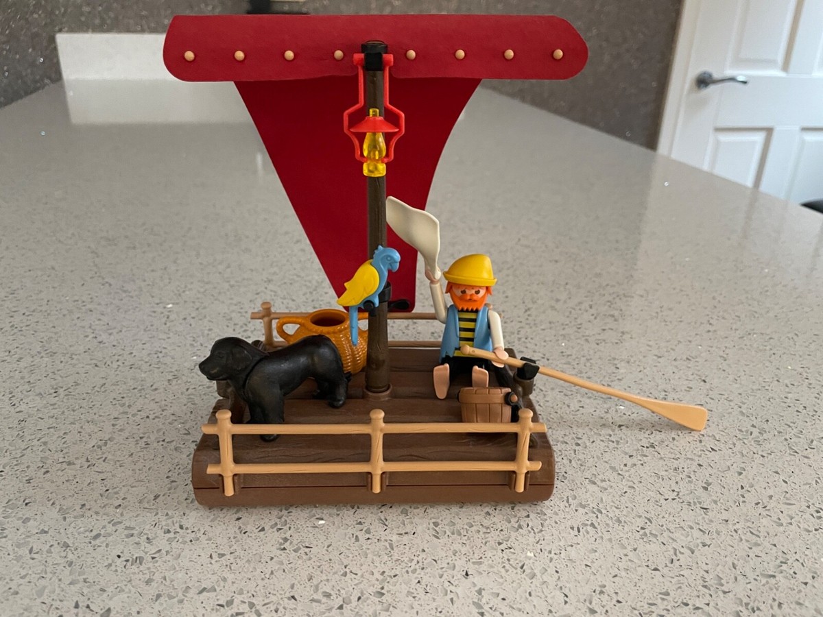 Playmobil 3736 Vintage Pirate Raft With Complete in