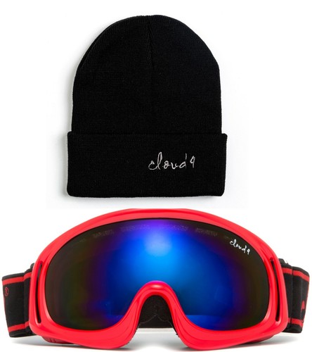 Gafas de esquí para niños con combo de gorro doble lente antiniebla PC lentes protección UV nieve - Imagen 10 de 11