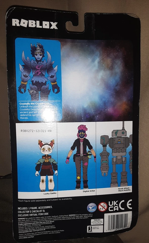 Roblox Crystello the Crystal God Action Figure 4" Jazwares NEW in package - Image 4 of 4
