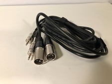 Dual Six 6 foot 3-Pin XLR male to 3.5mm male audio cables 2 