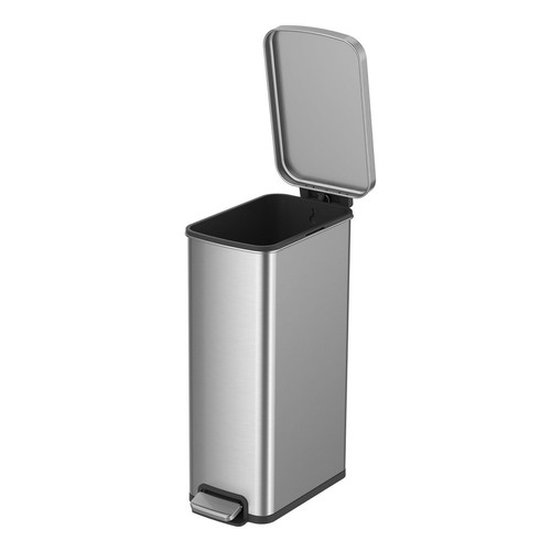 7.9 Gallon Slim Trash Can, Stainless Steel Kitchen Step Trash Can Garbage Can - Picture 3 of 8