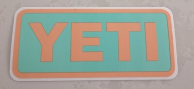 YETI AUTHENTIC STICKER - Light Teal and Orange Decal 