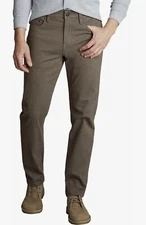 English Laundry The 365 Pant Men's Flat Front Stretch Straight Fit Brown