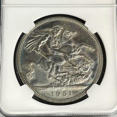 NGC Graded Great Britain 1951 Crown Festival Of Britain PL 64