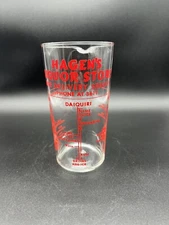 Vintage FEDERAL Glass Cocktail Mixing Shaker Drink Recipes Advertising Barware