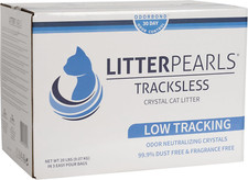 Tracksless Unscented Non-Clumping Crystal Cat Litter with Odorbond, 20 Pounds