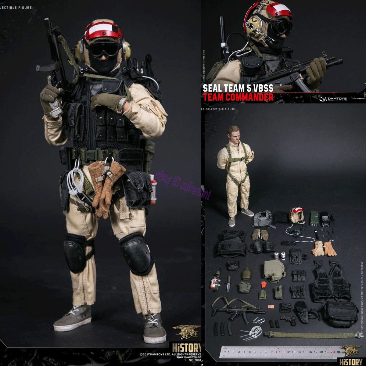 Damtoys Seal Team 5 VBSS Team Leader Red Helmet 1/6 Action Figure