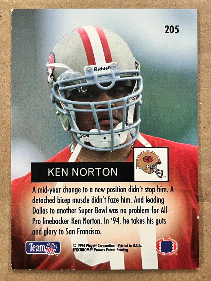 Ken Norton 1994 Playoff #205 - Image 2 of 2