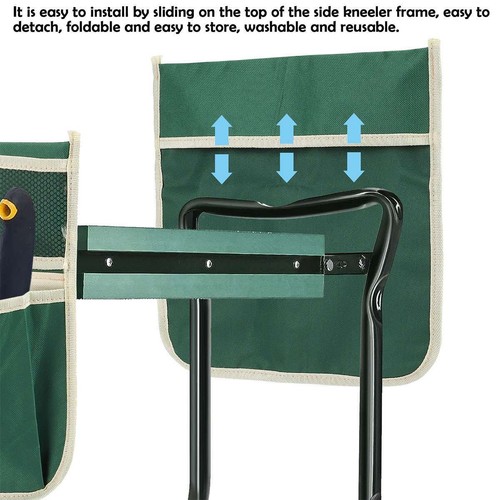 Foldable Garden Kneeler Tool Pouch bag for Bench Stool Cushion Seat Pad Kneeling - Picture 12 of 12
