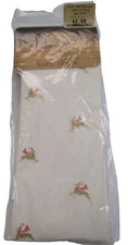 Holiday Christmas Print Knee Highs Cheaters Hosiery 8.5-11 Gold Reindeer NIP