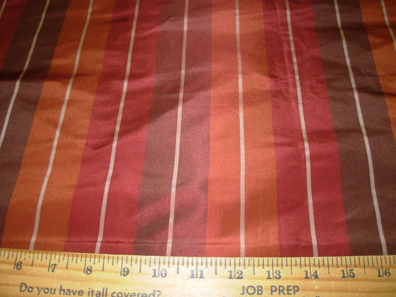 11 YDS 100 SILK VERVAIN KIDMAN STRIPES DRAPERY UPHOLSTERY FABRIC FOR