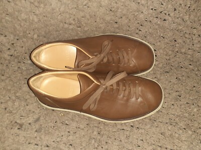BALLY-Levico-Italian Brown Leather Sneakers-Size 5 UK-6 US  display picture 1