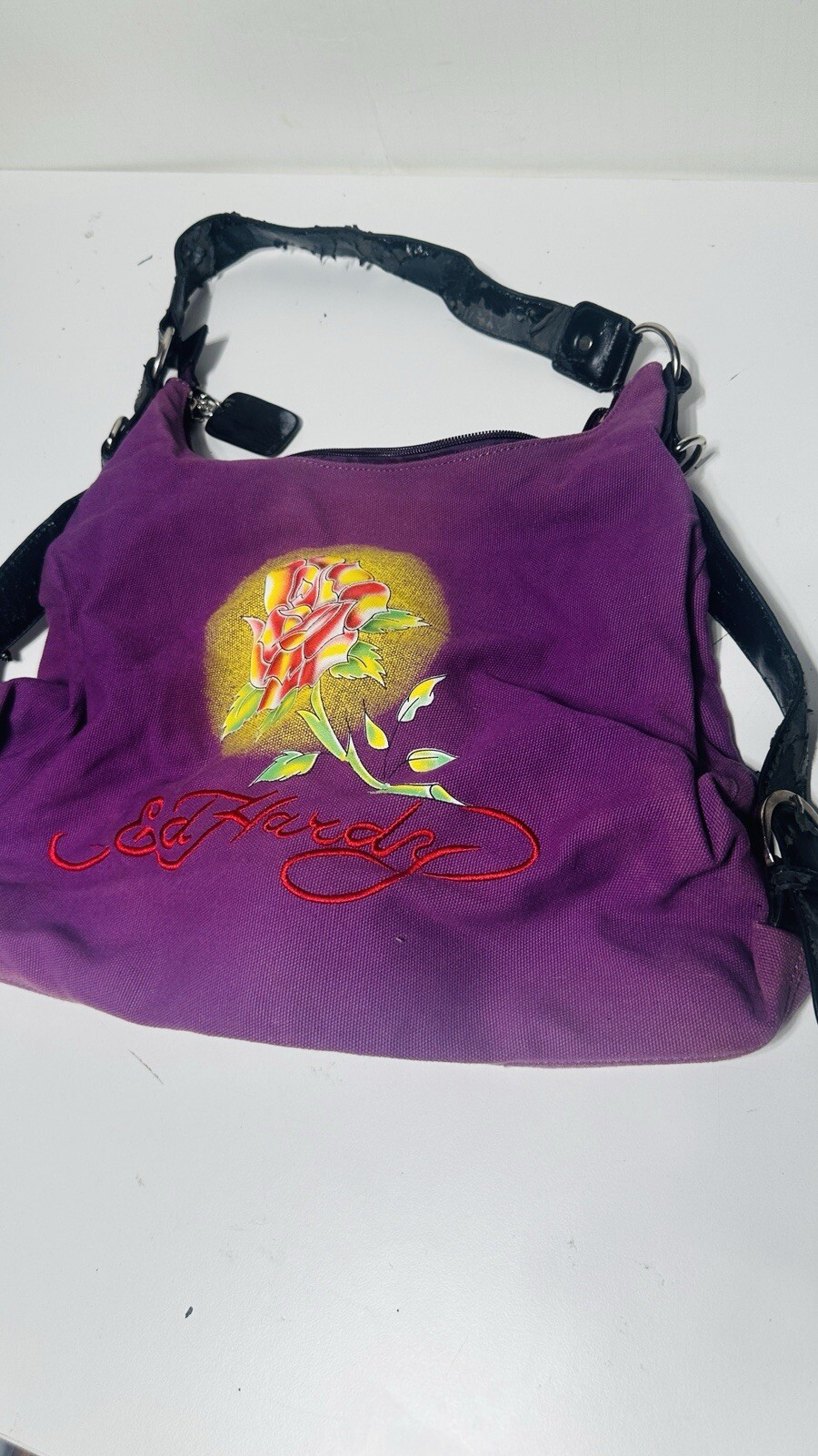 Vintage Y2k Ed Hardy Kills Skull Christian Audigier Crossbody Purse Bag