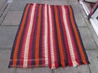 Vintage Tribal Nomadic Hand Made Oriental Red Orange Wool Mojj Kilim 172x133cm