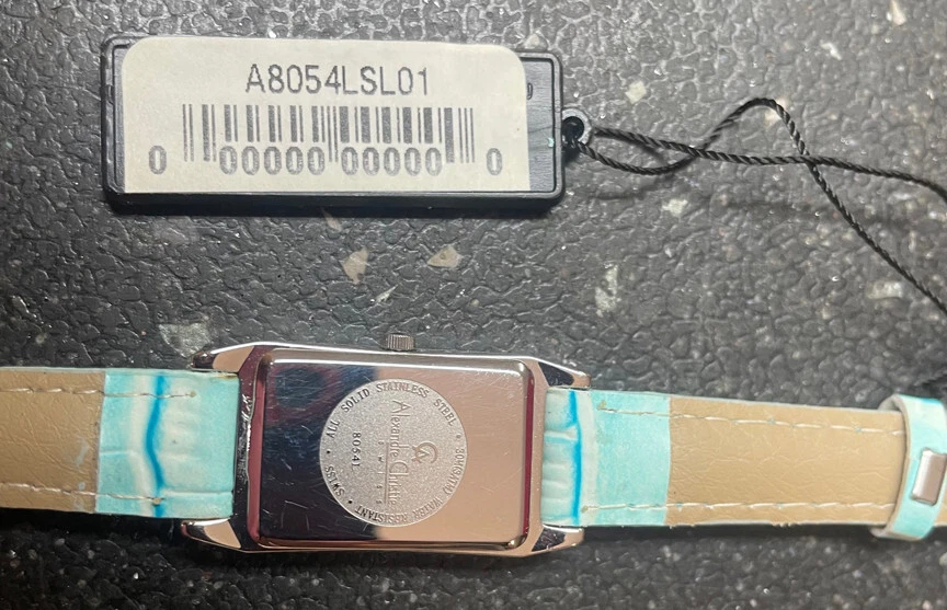 ALEXANDRE CHRISTIE SWISS SUNSHINE LADIES WATCH DEMO BLUE MOTHER OR PEARL FACE - Image 4 of 4