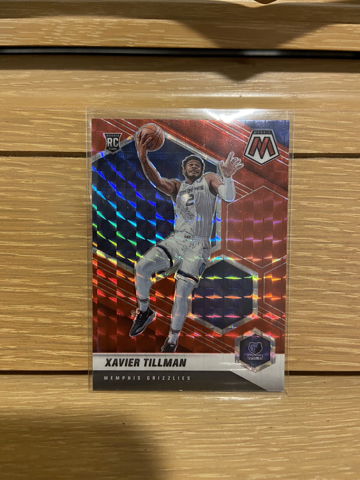 2020-21 Panini Mosaic Xavier Tillman Red Mosaic Rookie RC #213 Memphis Grizzlies