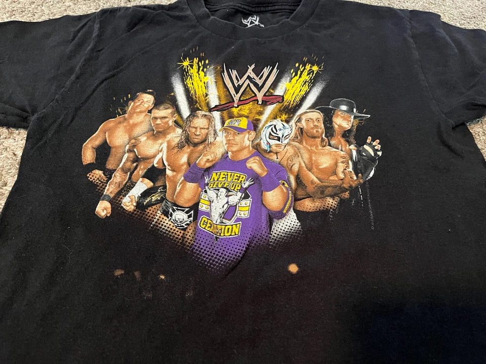 Camiseta Híbrida WWE Cena HHH Undertaker Edge Jóvenes Niños Camiseta de Lucha Mediana Foto 2 de 4