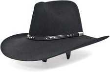Stetson 5X Pawnee Black Felt Hat With Free Hat Brush
