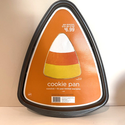 Wilton Candy Corn Shaped Cookie Pan Tray Halloween Fall Nonstick NEW