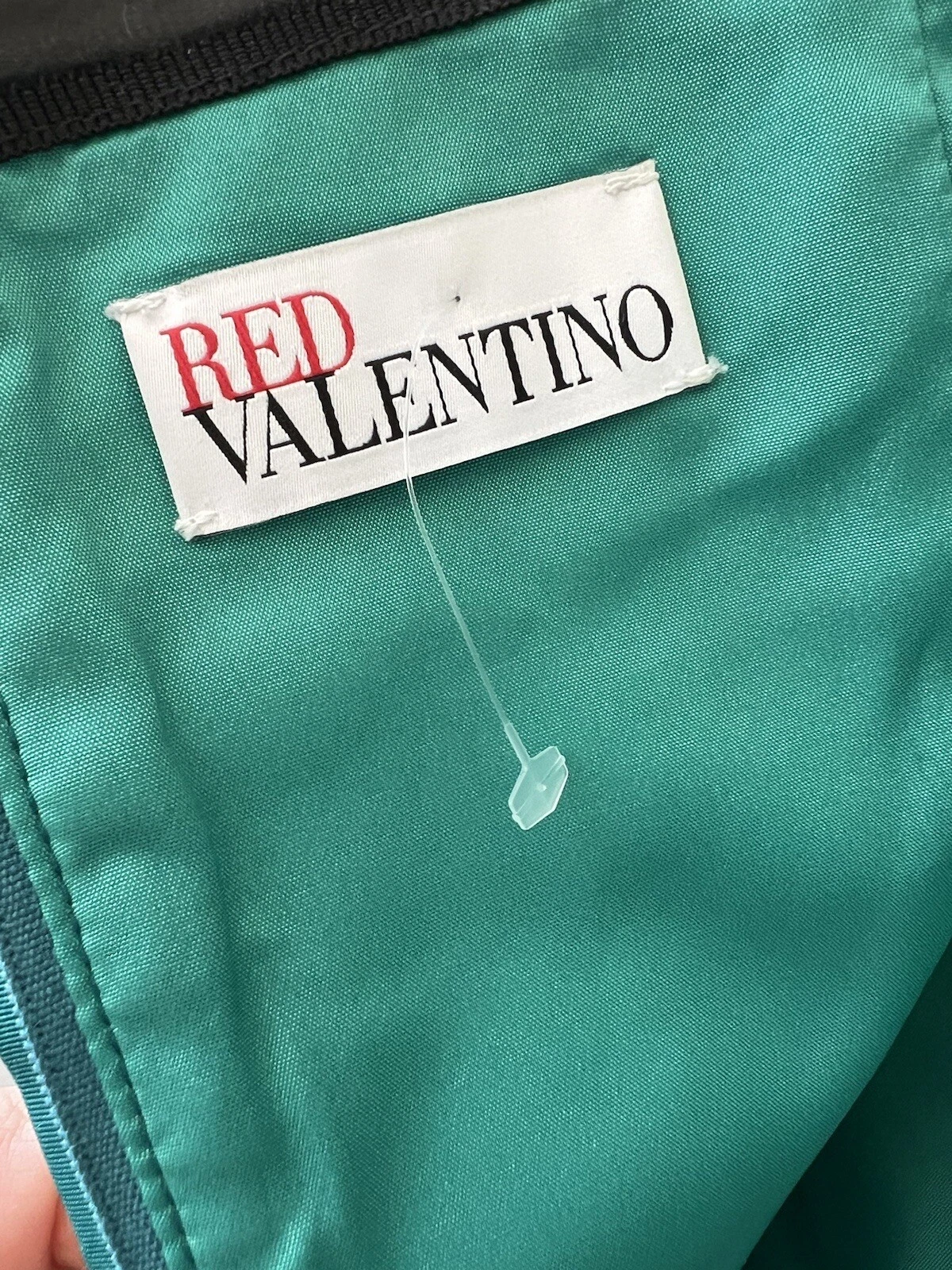Abito Valentino rosso verde fiocco S