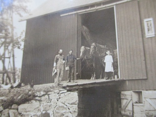 Old Vintage Photo RURAL FARM BARN WINDMILL FAMILY HORSES - Picture 12 of 13