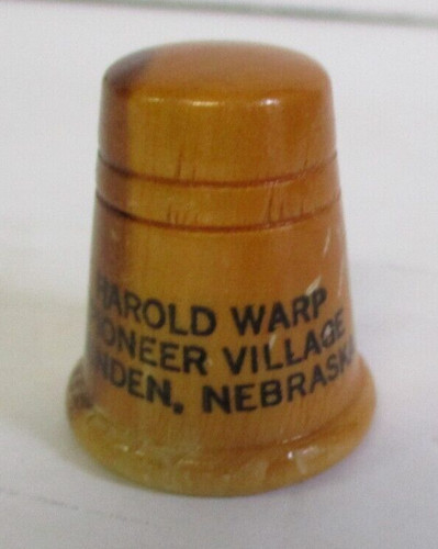 Vintage Advertising Thimble, Harold Warp Pioneer Village, Minden, NE