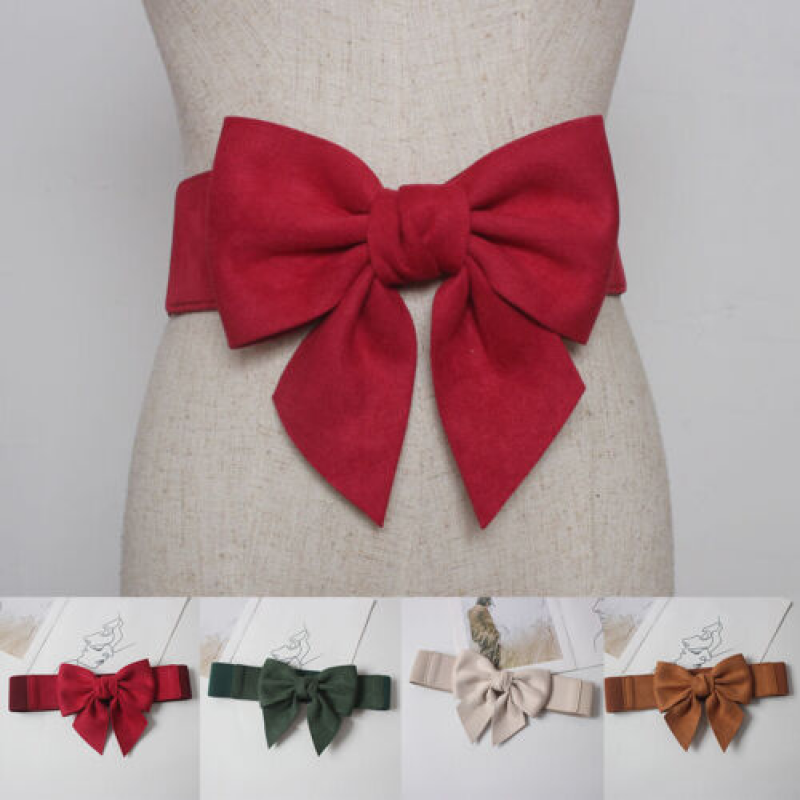 Womens Retro Belt Waistband Stretch Elastic Wide Waist Big 