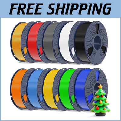 Premium 3D Printer Filament Bundle - 10 Rolls of Neatly Wound 1.75mm PLA+