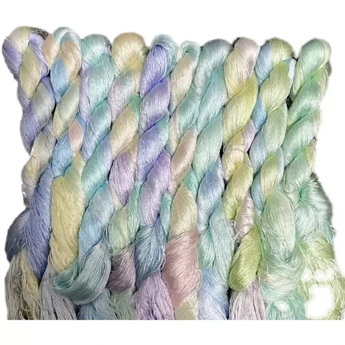 Dream color Gradient Colors 100%real mulberry silk,hand-dyed embroidery thread - Picture 3 of 19