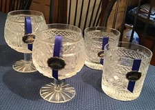 Tipperary Irish Crystal 2 Brandy  & 2  8 Oz 0n The Rocks Glasses ? Pattern