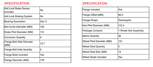 950-002 4WD 4x4 Front Wheel Bearing and Hub Assembly for Toyota Sequoia & Tundra - Picture 3 of 8