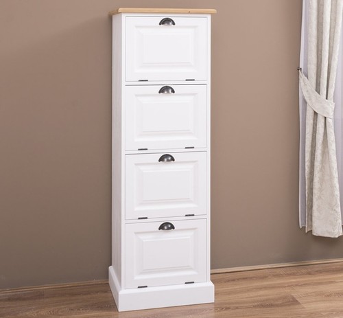 Kommode Regal Schrank für DIN A 4 Aktenordner schmaler Hochschrank Aktenschrank - Bild 3 von 8