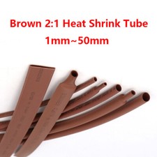 1mm-50mm Brown 2:1 Heat Shrink Tube Tubing Sleeving Heatshrink Wrap Wire Cable