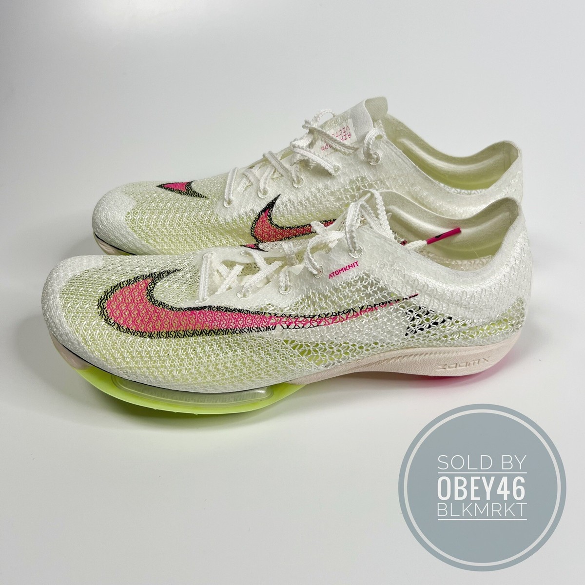 NIKE Air Zoom Victory Track Shoe Spikes Sail Pink Green CD4385-101