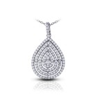 1.10ctw F VS2 Round Brilliant Earth Mined Certified Diamonds White Gold Pendant