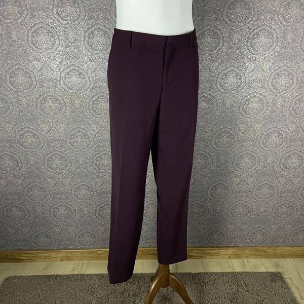 Men Joseph Trousers Burgundy Polyester 36 / XL /