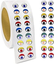 BLMHTWO 2000 Pieces Eye Stickers, Large Googly Eyes Self Adhesive Colorful Carto