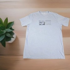 Mens Travis Mathew Blue Graphic Tee Not All Heroes Wear Capes XL Pima Cotton