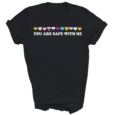 #ad #ad You Are Safe With Me Rainbow Bi Transgender Lgbt Pride Gay Unisex Shirt Gift $15.99