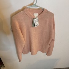 Tags on, H M Pink Knitted Crewneck Sweater