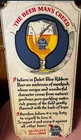 Vintage Pabst “The Beer Man’s Creed” Wooden Sign