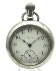 Antique 1911 Elgin Grade 317 Pocket Watch Parts Silverode Case 18s 15j RUNS