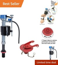 Toilet Fill Valve Kit Adjustable 2-Inch Flapper Water Saving Easy Install