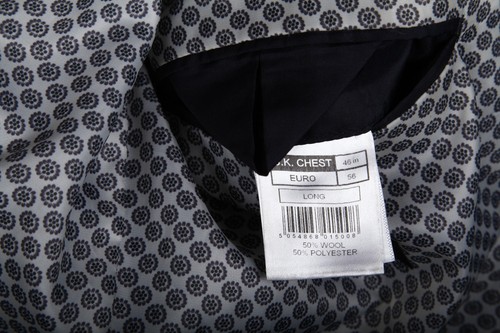 Racing Green tailored fit suit 46L 38W 33L blue wool lightweight - Picture 7 of 10