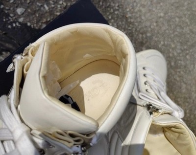 Chanel White High Top Sneakers size 38 | eBay