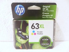 Genuine OEM HP 63XL Tri-Color High Yield Single Pack Ink Cartridge F6U63AN NEW 