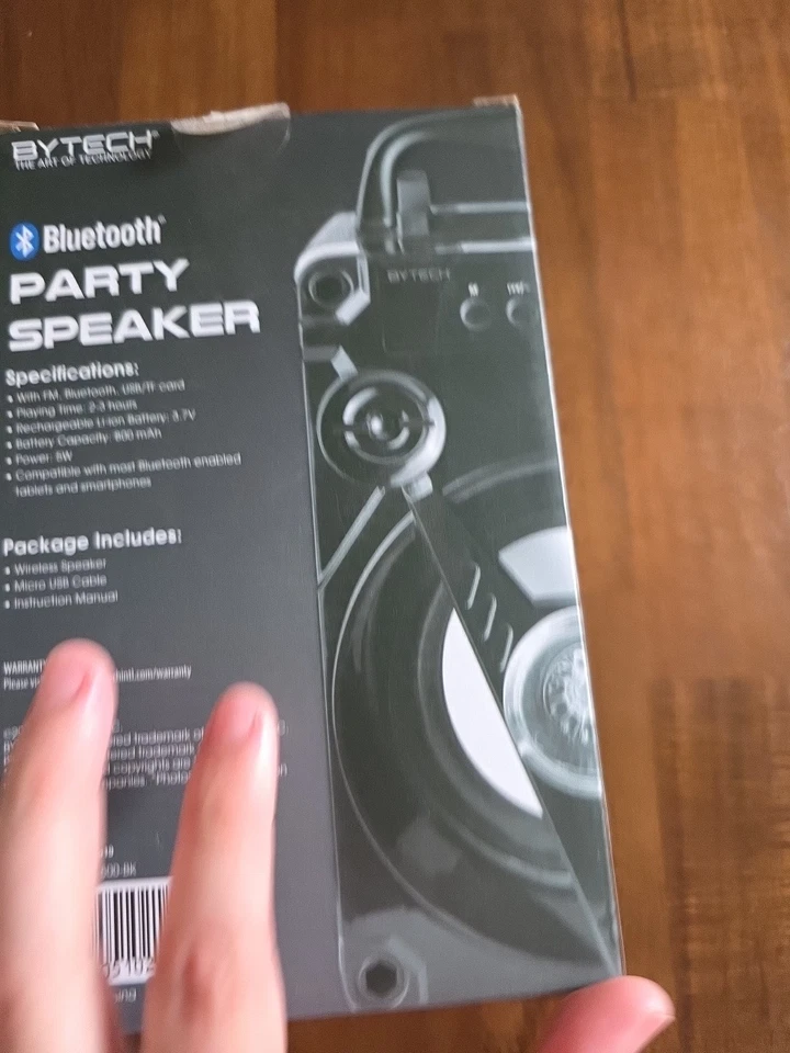 New Bytech LED Bluetooth Bass Boosting Party Speaker w/ Phone Holder- NWT - Image 3 of 4