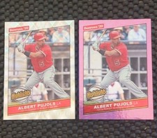 ALBERT PUJOLS-(2)2020 Donruss Highlights Pink Fireworks🎇& Silver Laser Holo/349