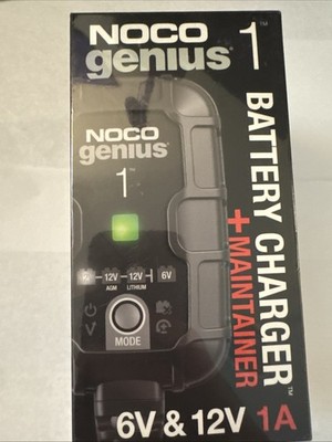 NOCO GENIUS1, 1-Amp Fully-Automatic Smart Charger, 6V and 12V Battery Charger